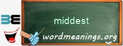 WordMeaning blackboard for middest
